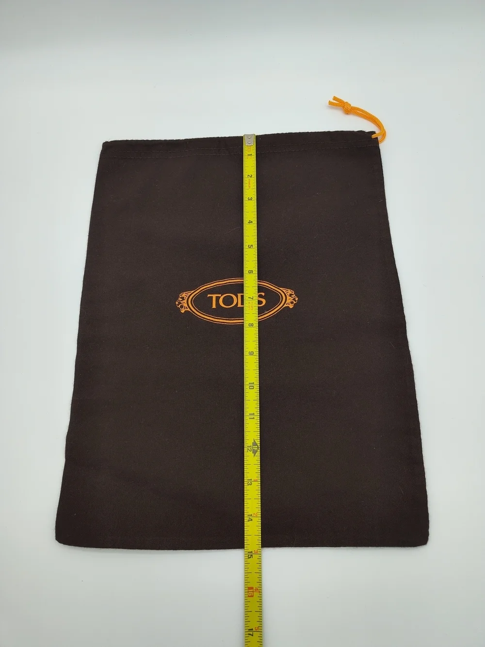 TOD'S Dust Bag 15x11.5 Brown Drawstring Storage Shoe Travel Organizer Pouch EUC